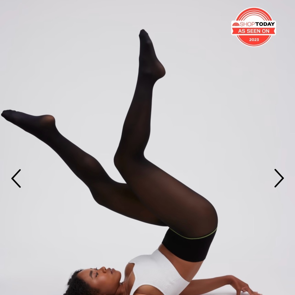 BNWT Sheertex rip-resistant sheer black tights, Sz M. NEVER OPENED.